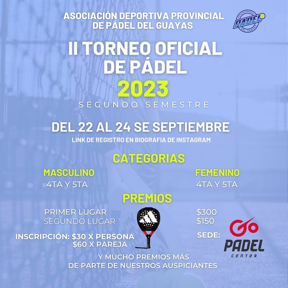 II Torneo Oficial de Pádel 2023